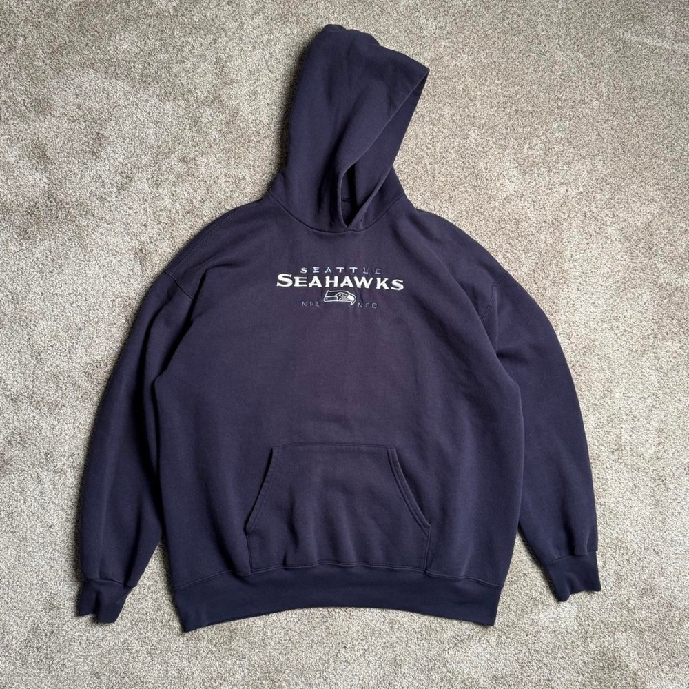 NAVY SEATTLE SEAHAWKS PULLOVER HOODIE